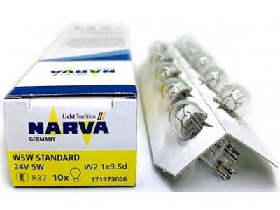 Лампа Narva Standart W5W 24v 17197