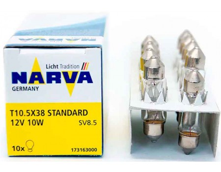 Лампа Narva Standart C10W 12v 36мм софитная 17316