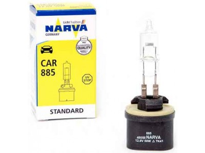 Галогенная лампа  Narva Standart H27/1 (885) 12v 50w прямой цоколь 48055