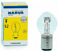 Галогенная лампа  Narva Standart S2 12v 35/35w ba20d moto 49531