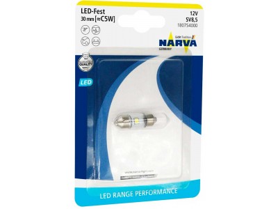 Светодиодная лампа Narva Range Performance LED C5W 31мм 6000K 12v софитная белая 18075