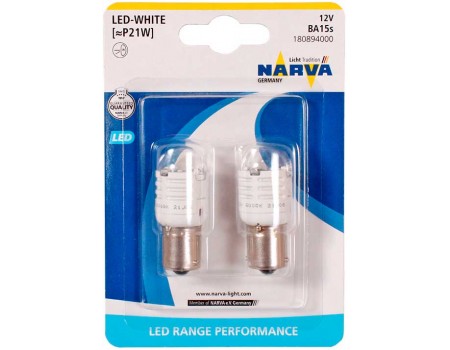 Светодиодная лампа Narva Range Performance LED P21W 6000K 12v белая 18089