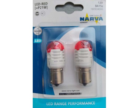 Светодиодная лампа Narva Range Performance LED P21W 12v красная 18093