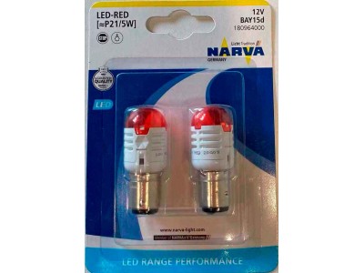 Светодиодная лампа Narva Range Performance LED P21/5W 12v красная 18096