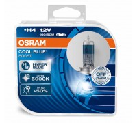 Галогенные лампы Osram Cool Blue Boost H4 12v 100/90w 62193cbb-hcb