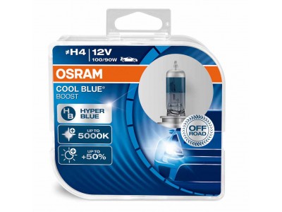 Галогенные лампы Osram Cool Blue Boost H4 12v 100/90w 62193cbb-hcb