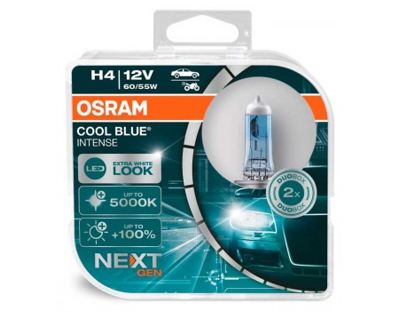 Галогенная лампа Osram Cool Blue Intense NEXT GEN +100% H4 12v 60/55w 64193cbnhcb