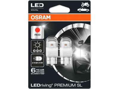 Светодиодная лампа OSRAM LEDriving - Premium SL W21/5W 12v красная 7915R-02B