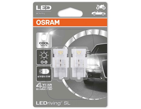 Светодиодная лампа OSRAM LEDriving SL - Standart W21/5W 12v белая 7716CW-02B
