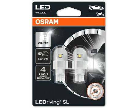 Светодиодная лампа OSRAM LEDriving - Standart SL W16W 12v белая 921DWP-02B