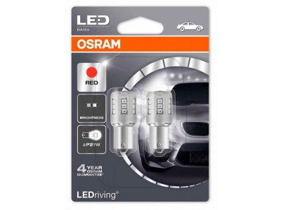 Светодиодная лампа OSRAM LEDriving - Standart P21W 12v красная 7456R-02B