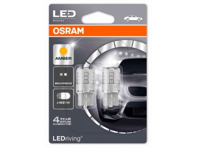 Светодиодная лампа OSRAM LEDriving - Standart W21W 12v желтая 7705YE-02B