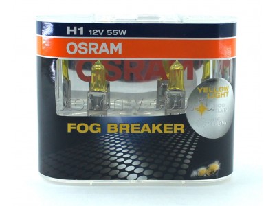 Галогенные лампы Osram Fog Breaker H1 12v 55w 62150fbrduobox
