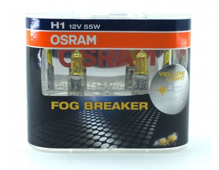 Галогенные лампы Osram Fog Breaker H1 12v 55w 62150fbrduobox