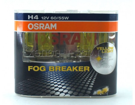 Галогенные лампы Osram Fog Breaker H4 12v 60/55w 62193fbrduobox