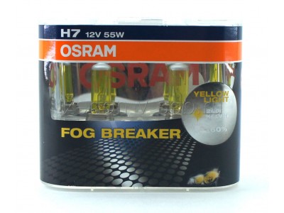 Галогенные лампы Osram Fog Breaker H7 12v 55w 62210fbrduobox