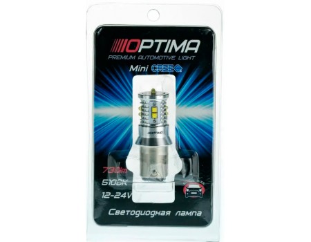 Светодиодная лампа Optima P21/5W MINI-CREE CAN 12-24V 5500К с обманкой
