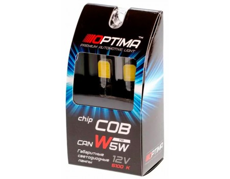 Светодиодная лампа Optima W5W COB CAN 12V 5100К