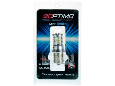 Светодиодная лампа Optima P21W MINI-CREE CAN 12-24V 5500К с обманкой