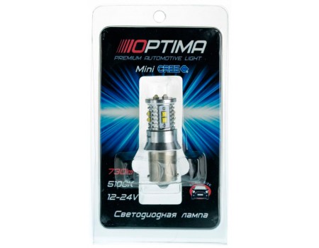 Светодиодная лампа Optima P21W MINI-CREE CAN 12-24V 5500К с обманкой
