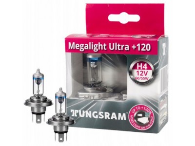 Галогенные лампы Tungsram (GE) Megalight Ultra +120% H4 12v 60/55w 50440snu