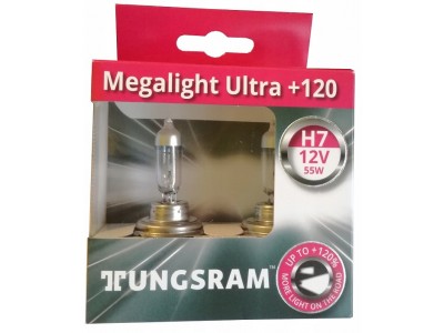 Галогенные лампы Tungsram (GE) Megalight Ultra +120% H7 12v 55w 58520snu