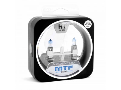 Галогенные лампы MTF light Argentum +130% H1 55W (комплект)