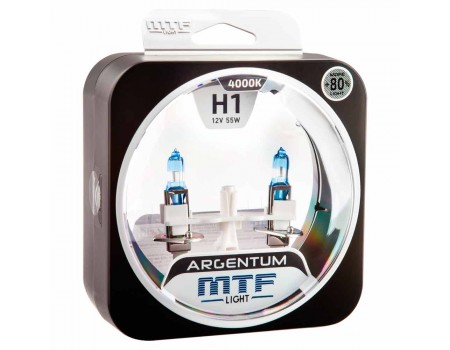 Галогенные лампы MTF light Argentum +80% H1 55W (комплект)