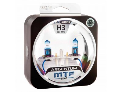 Галогенные лампы MTF light Argentum +80% H3 55W (комплект)
