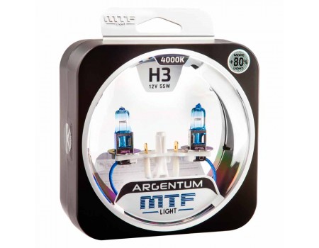 Галогенные лампы MTF light Argentum +80% H3 55W (комплект)