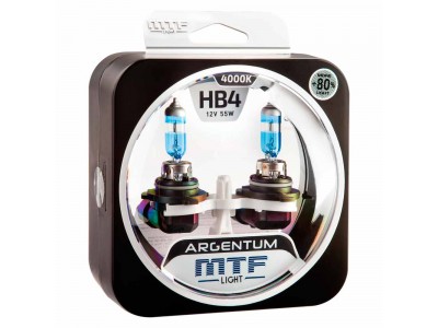 Галогенные лампы MTF light Argentum +80% HB4 55W (комплект)