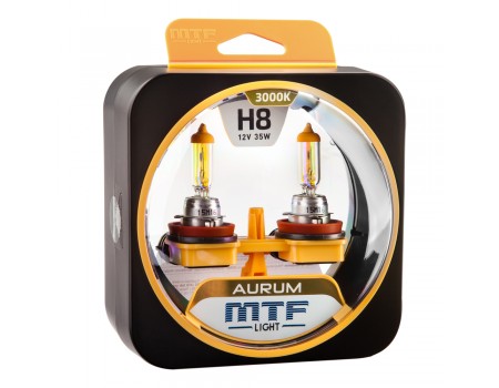 Галогенные лампы MTF light Aurum H8 (комплект)