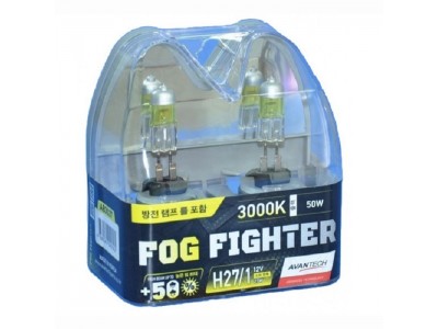 Галогенные лампы Avantech Fog Fighter +50% H27/1 (880) 12v 27w 3000k ab3027