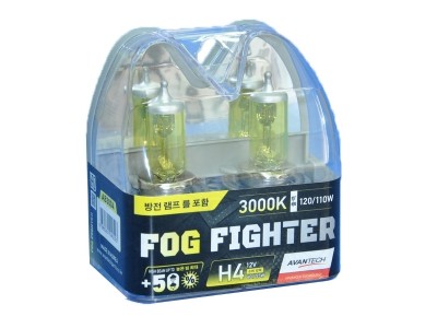Галогенные лампы Avantech Fog Fighter +50% H4 12v 60/55w 3000k ab3004