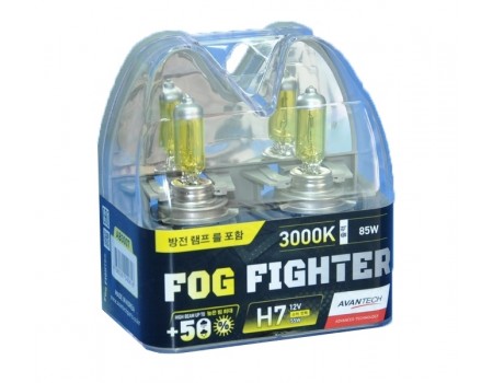 Галогенные лампы Avantech Fog Fighter +50% H7 12v 55w 3000k ab3007