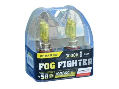 Галогенные лампы Avantech Fog Fighter +50% HB3 12v 65w 3000k ab3005