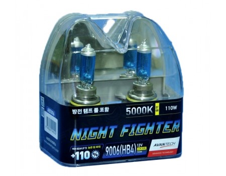 Галогенные лампы Avantech Night Fighter +110% HB4 12v 55w 5000k ab5006