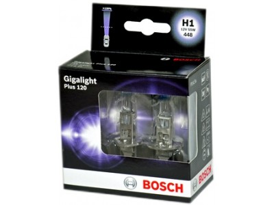 Галогенные лампы Bosch H1 Gigalight Plus 120% 12v 55w 1987301105