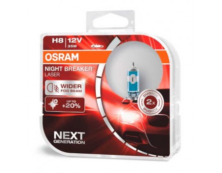 Галогенные лампы Osram Night Breaker Laser +150% Next Generation H8 12v 35w 64212nl-hcb