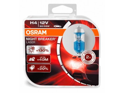 Галогенные лампы Osram Night Breaker Laser +130% H4 12v 60/55w 64193nbl-hcb
