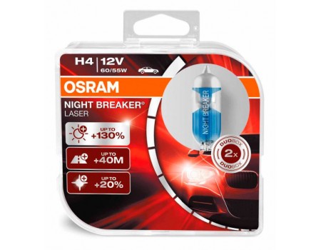 Галогенные лампы Osram Night Breaker Laser +130% H4 12v 60/55w 64193nbl-hcb