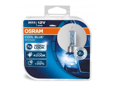 Галогенные лампы Osram Cool Blue Intense H11 12v 55w 64211cbiduobox