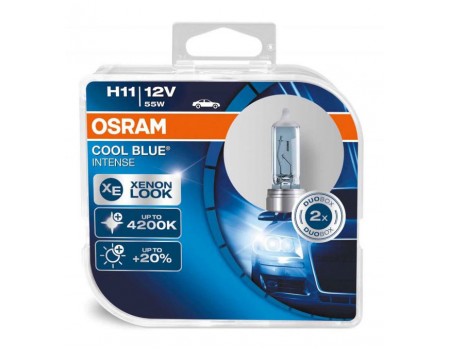 Галогенные лампы Osram Cool Blue Intense H11 12v 55w 64211cbiduobox