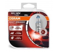 Галогенные лампы Osram Night Breaker Unlimited +110% H1 12v 55w 64150nbuduobox