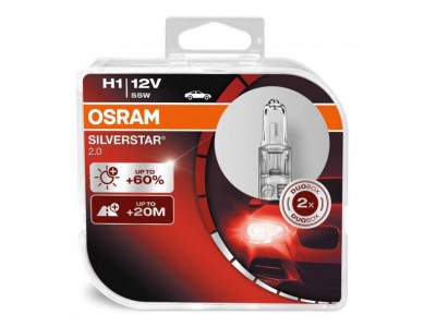 Галогенные лампы Osram Silverstar 2.0 H1 12v 55w 64150sv2duobox