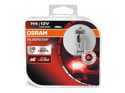 Галогенные лампы Osram Silverstar 2.0 H4 12v 60/55w 64193sv2duobox
