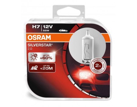 Галогенные лампы Osram Silverstar 2.0 H7 12v 55w 64210sv2duobox