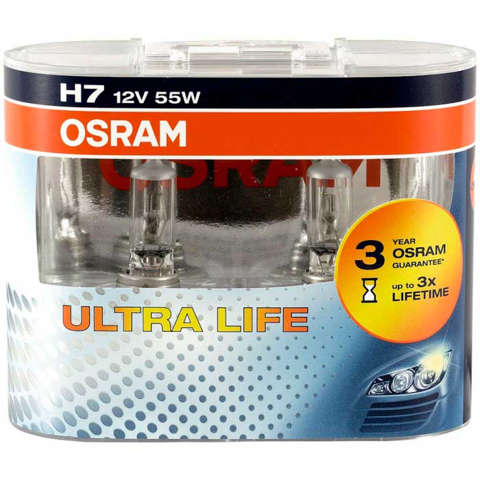 Галогенные лампы Osram Ultra Life H7 12v 55w 64210ultduobox купить в СПб в  магазине Xenon-v-SPb