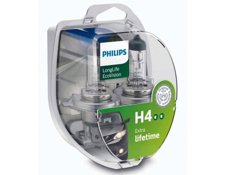 Галогенные лампы Philips Long Life Eco Vision H4 60/55w 12342llecos2