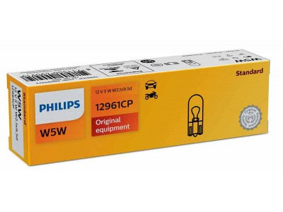 Лампа Philips W5W 24v 5w 12961cp